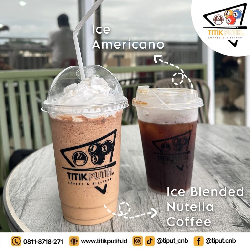menu ice blended nutella coffee titik putih coffee & billiard