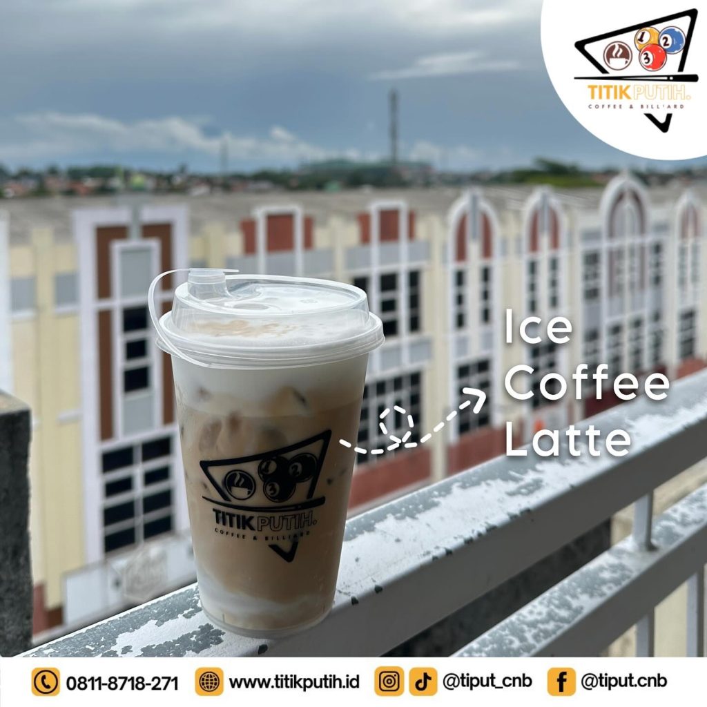 menu ice coffee latte titik putih coffee & billiard