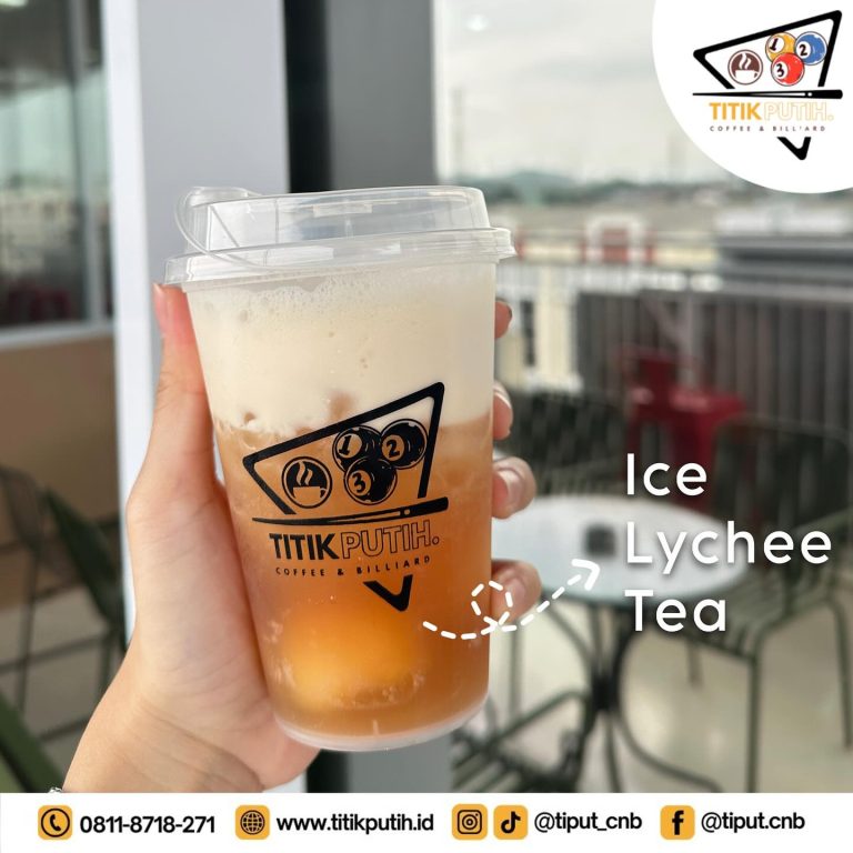menu ice lychee tea titik putih coffee & billiard