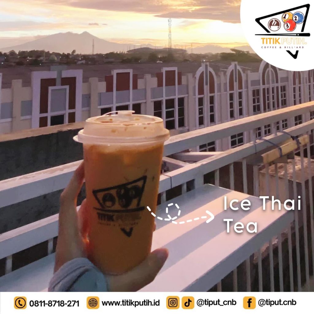 menu ice thai tea titik putih coffee & billiard